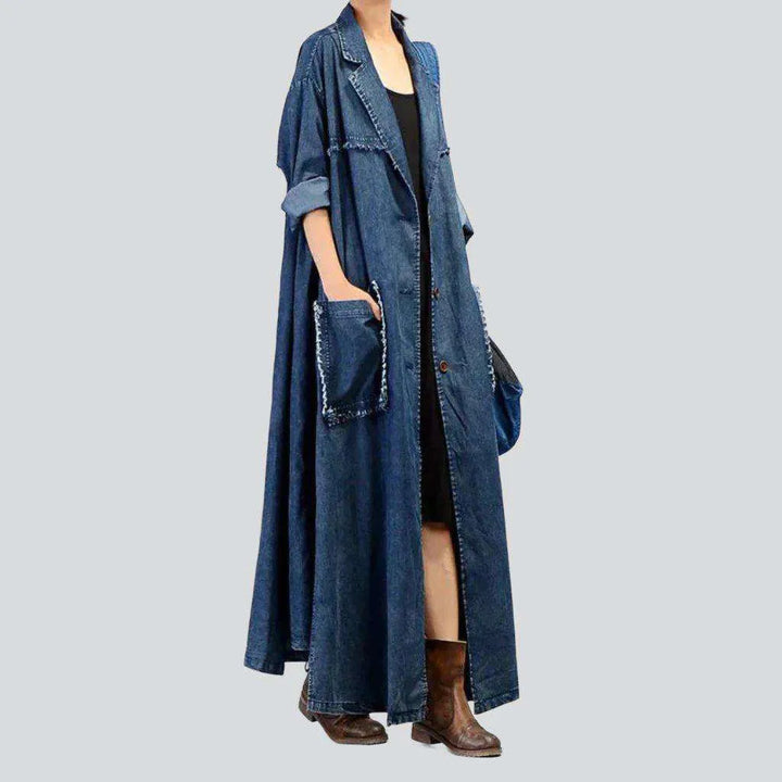 Urban style vintage denim coat