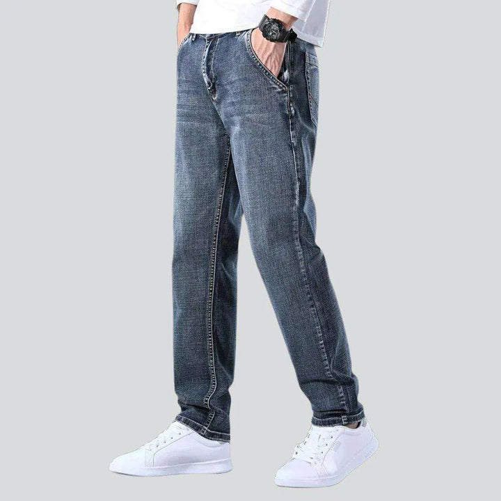 Anti-theft pocket men's casual jeans