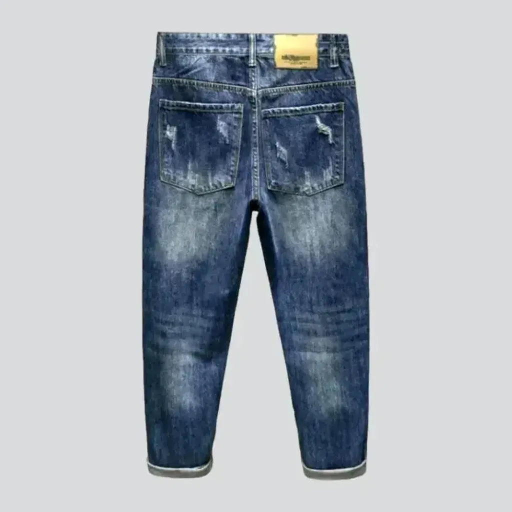 Distressed sanded jeans
 for men