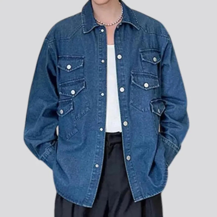 Fashion street oversized men's jeans jacket