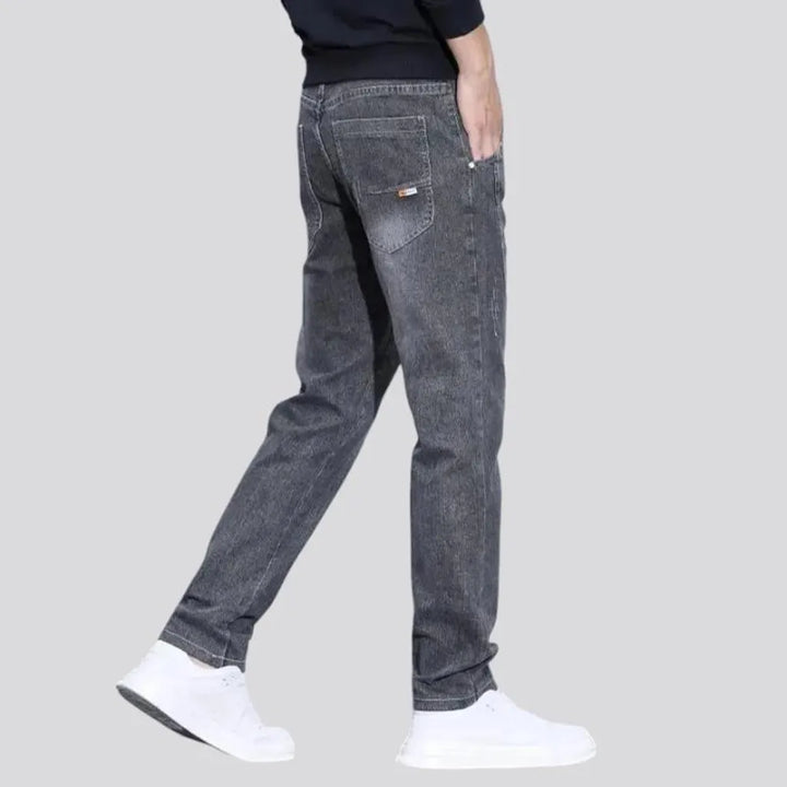 Slim fit dark jeans for men