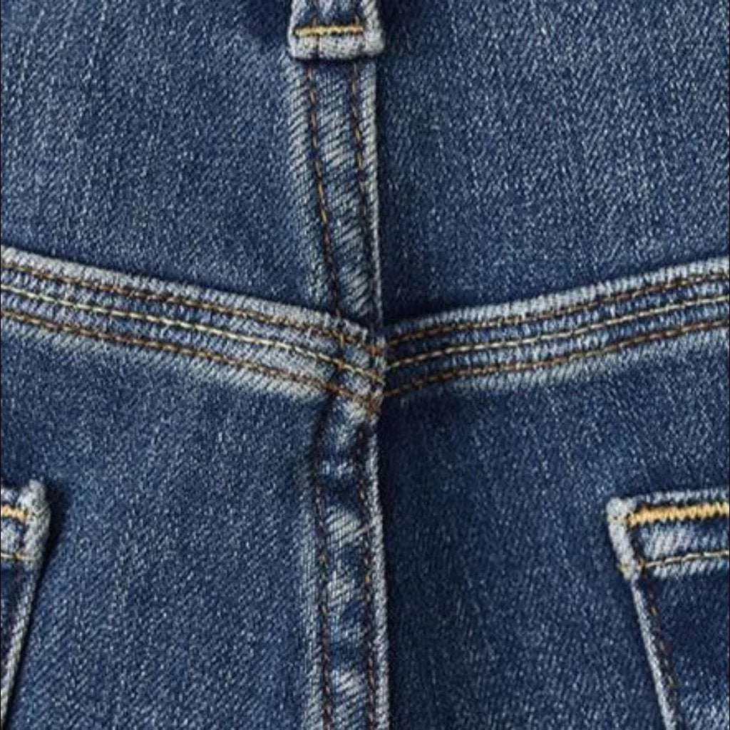 Mid-waist men's straight jeans