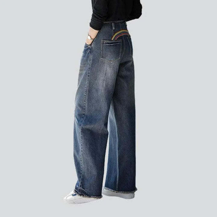 Vintage wide-leg women's jeans