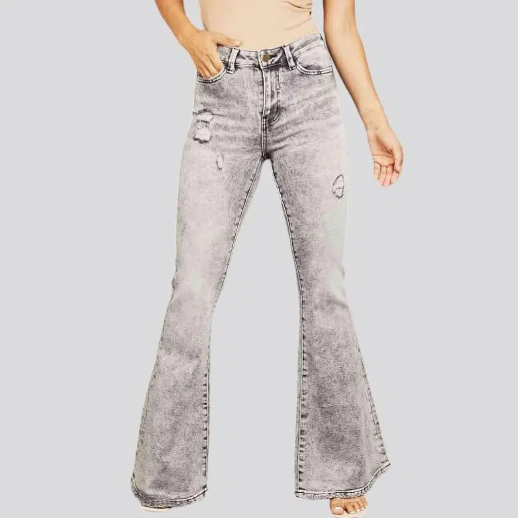 Street grey jeans
 for ladies