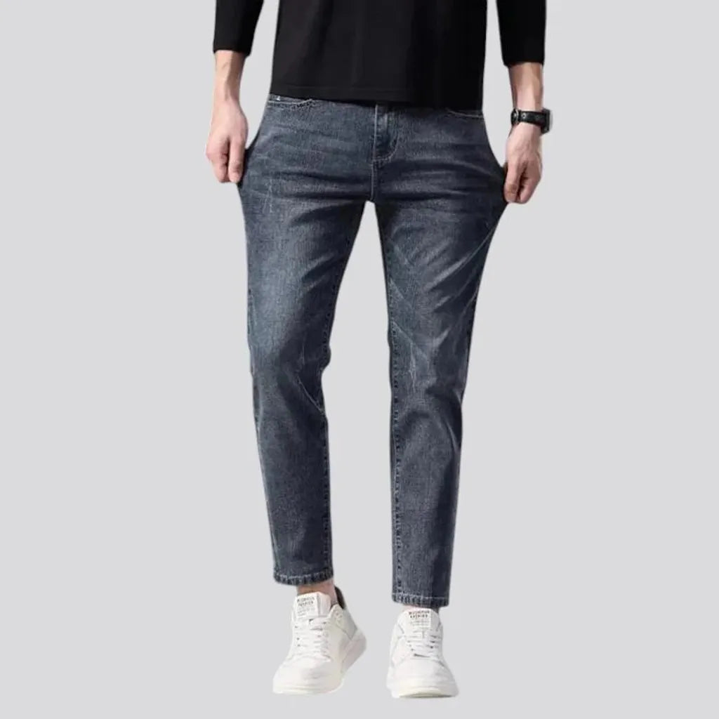 Sanded tapered men's jeans