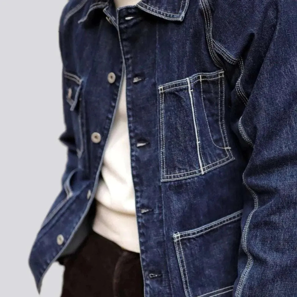 High quality chore selvedge jeans jacket