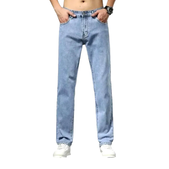 High Rise Stylish Men's Jeans - Light Blue