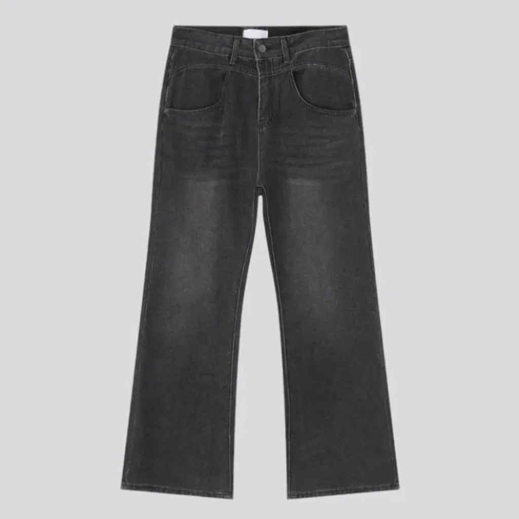 Mid rise stylish men's jeans