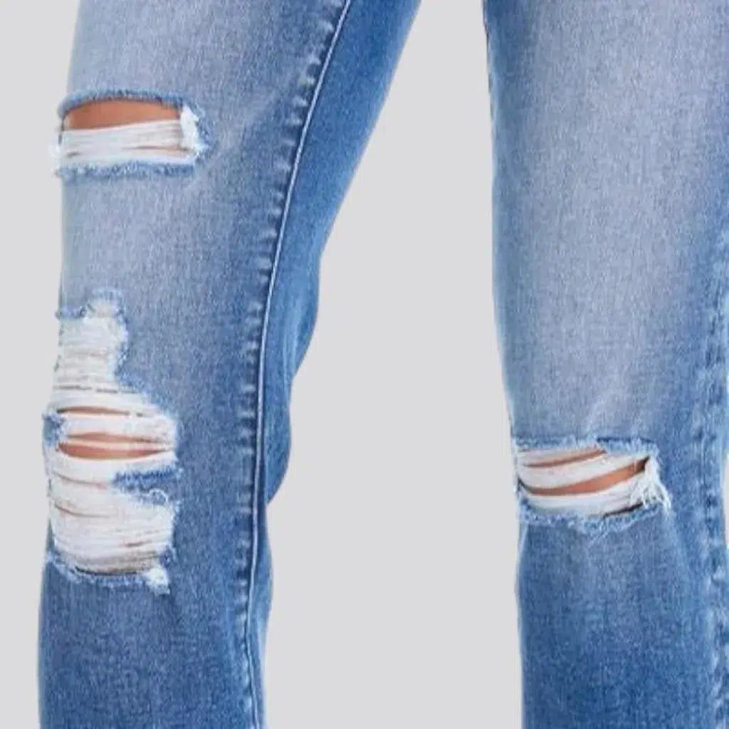 High-waist slim jeans
 for ladies
