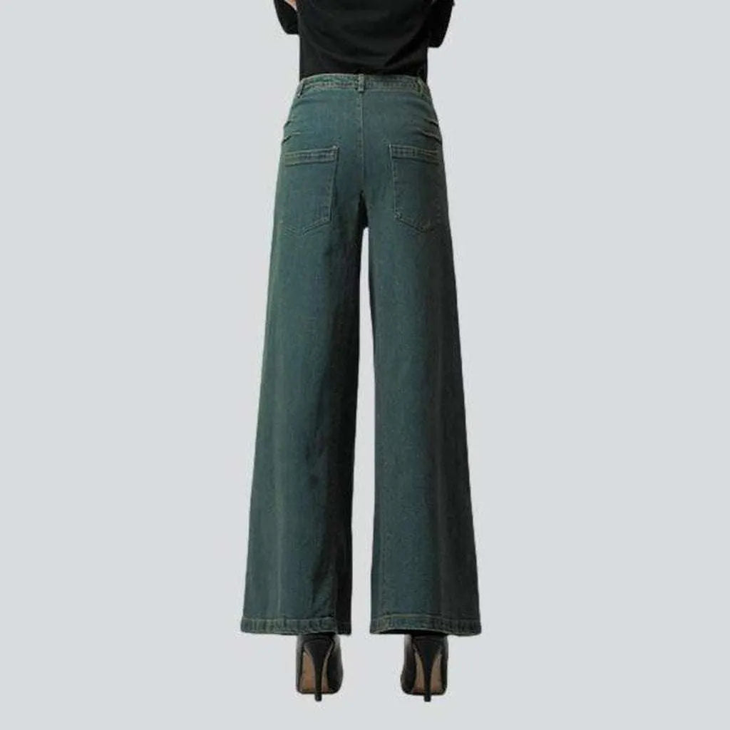 Vintage fashion women's culottes jeans
