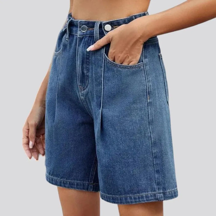 High-waist street jean shorts
 for ladies