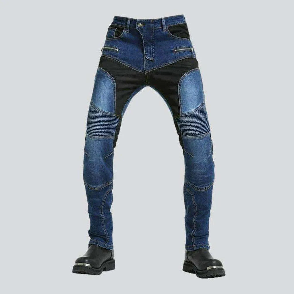 Breathable kevlar men's biker jeans