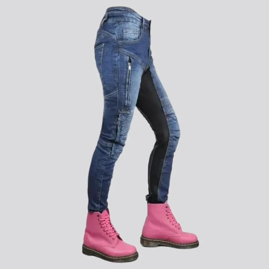 Slim biker jeans
 for women