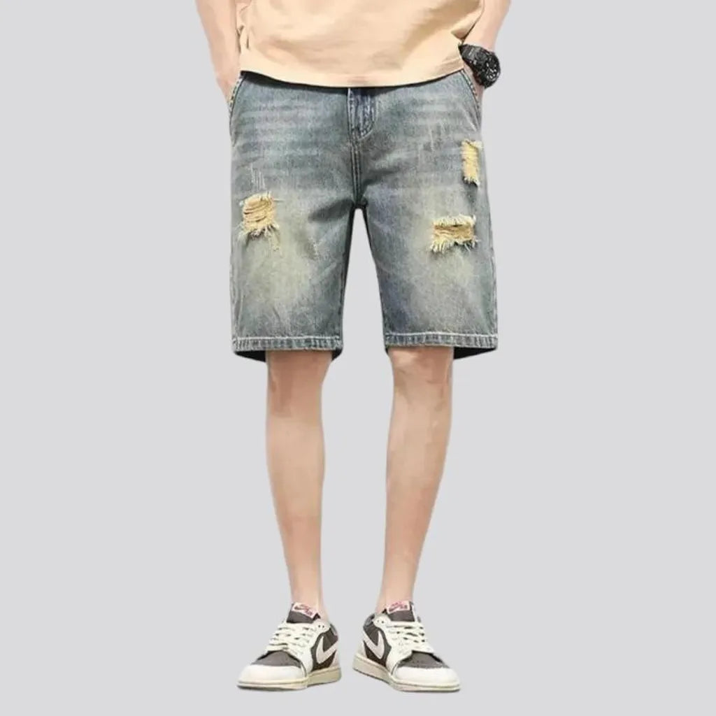 Distressed baggy men's denim shorts | Jeans4you.shop