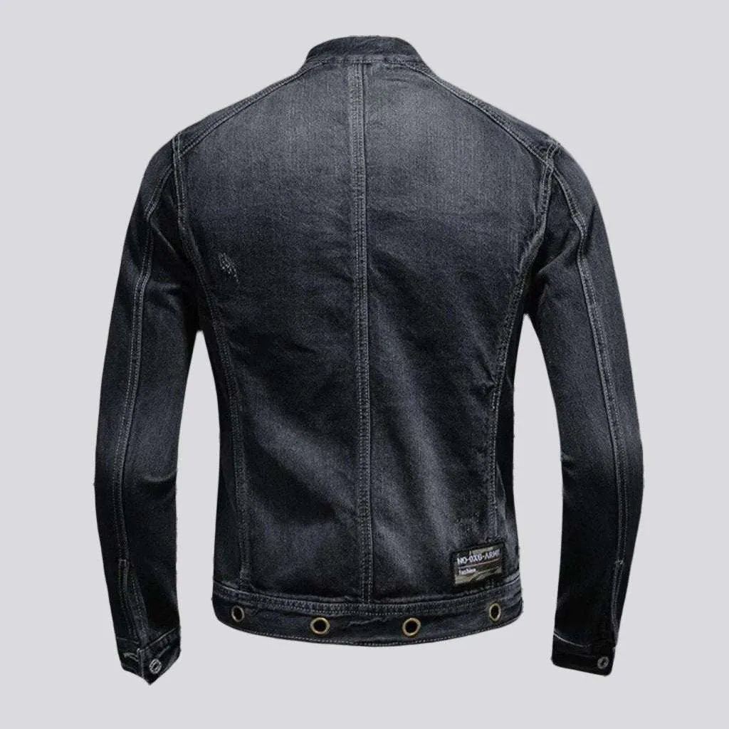 Vintage moto jeans jacket
 for men