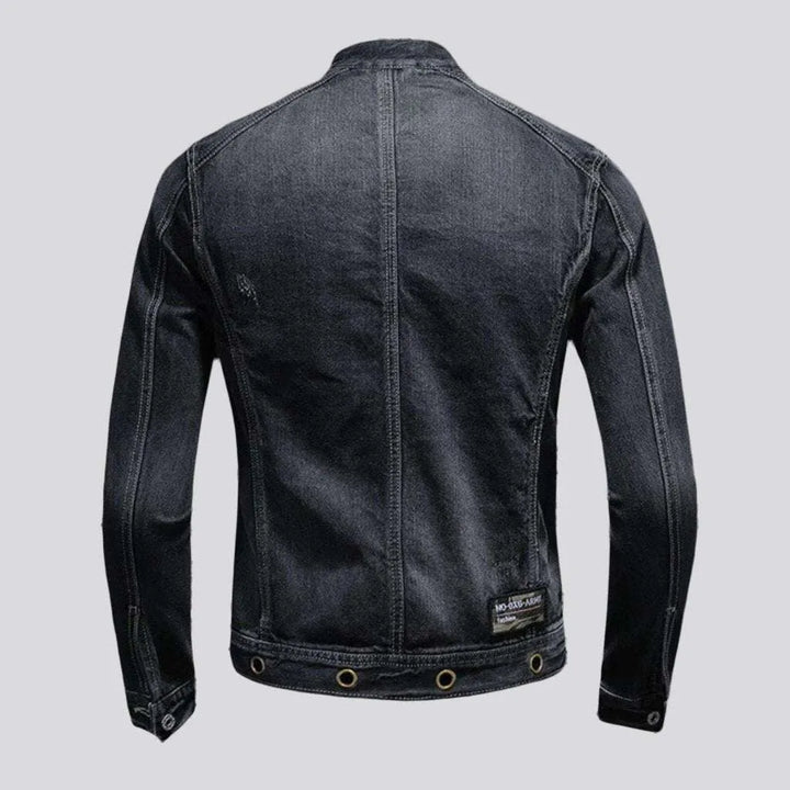 Vintage moto jeans jacket
 for men