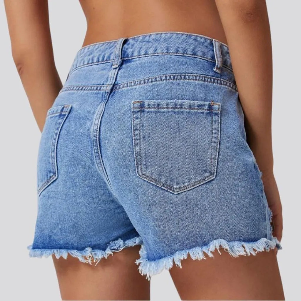 Straight women's jean shorts