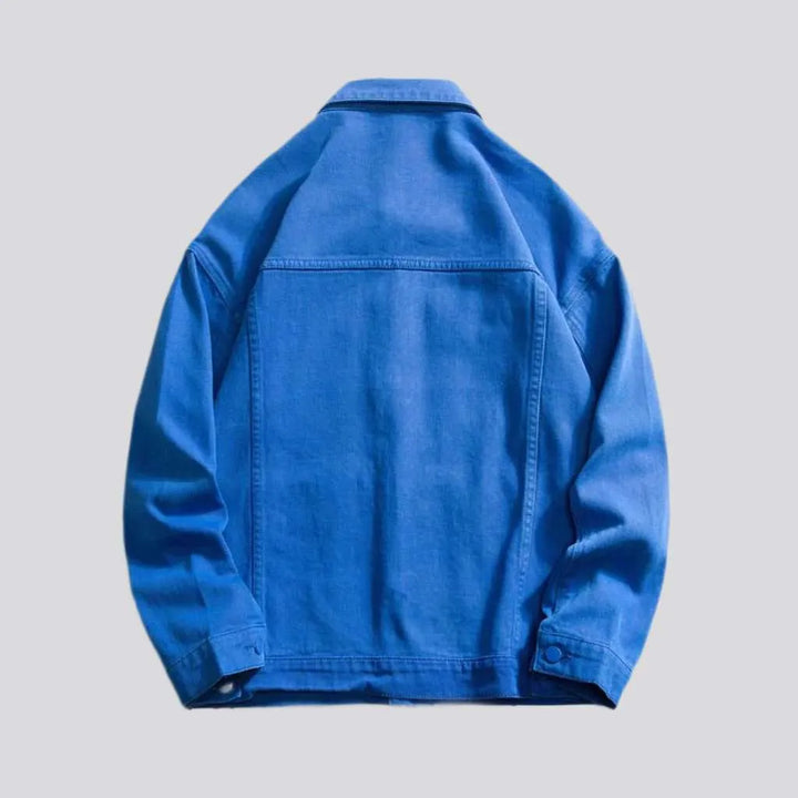 Color y2k men's denim jacket