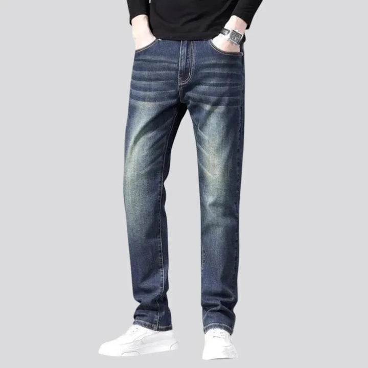 Classic tapered medium rise men's jeans