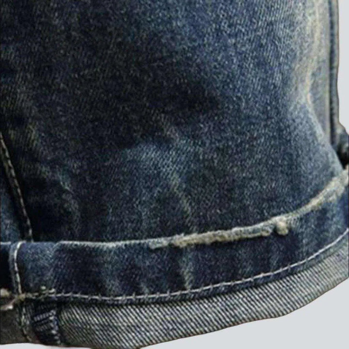 Fully distressed jeans for men