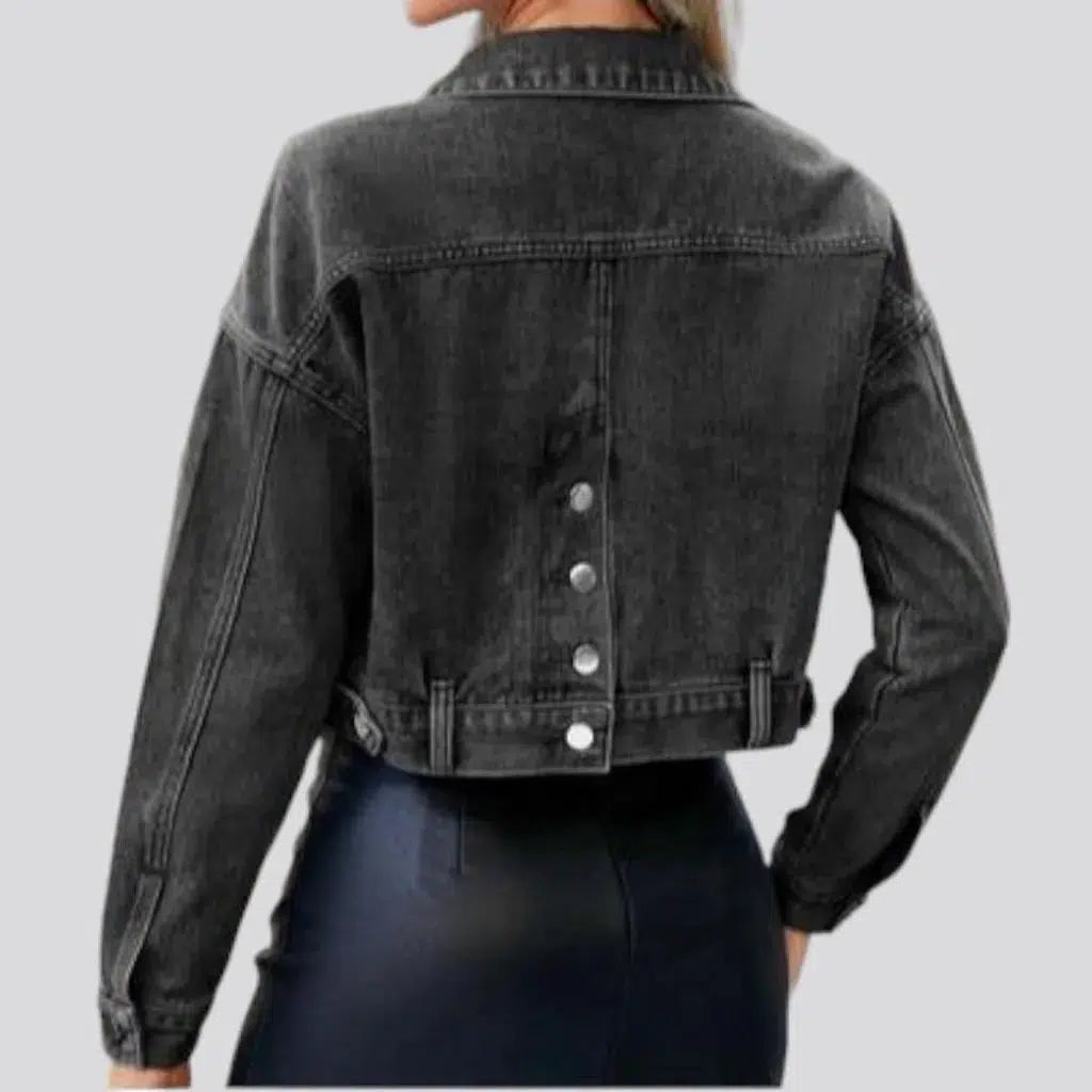 Stonewashed denim jacket
 for women