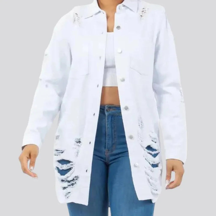 Classic stylish women's denim shirt