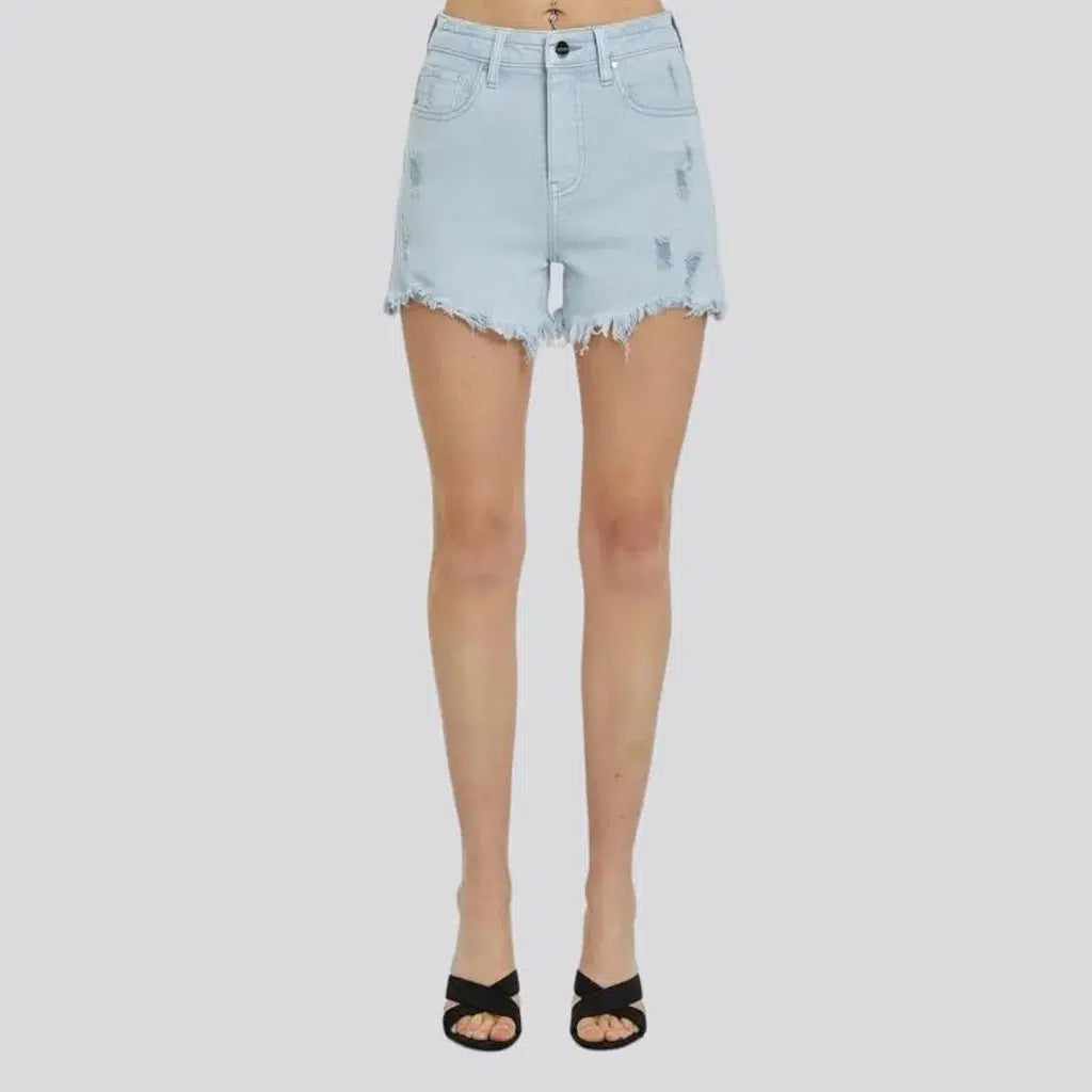 Grunge jean shorts
 for women