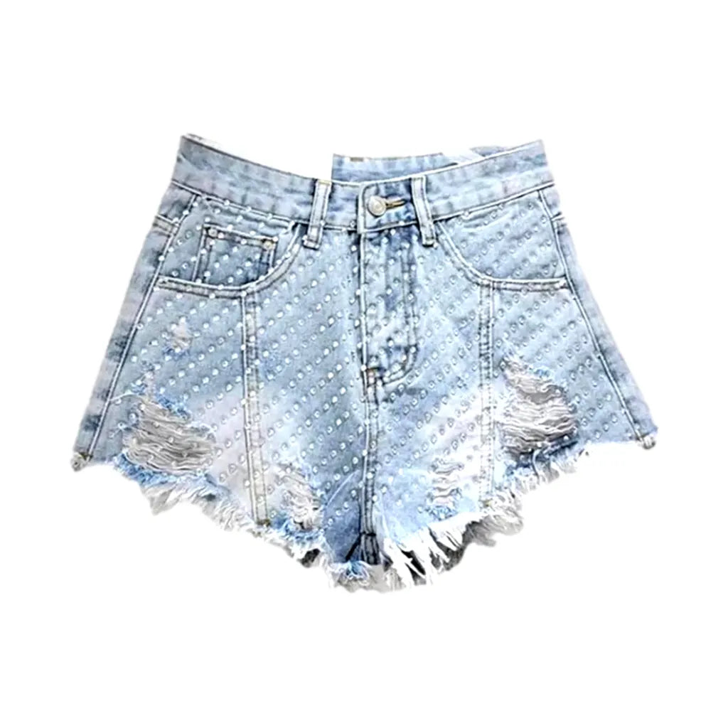 Embellished jean shorts
 for ladies