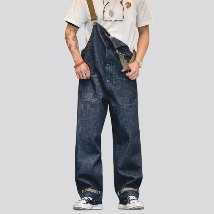 Casual baggy denim dungaree for men