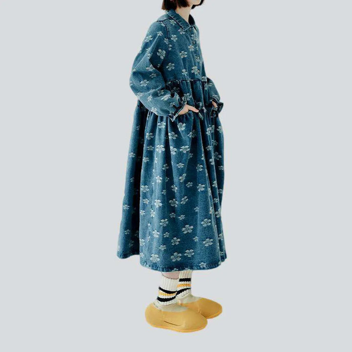 Japan-style women's denim dress