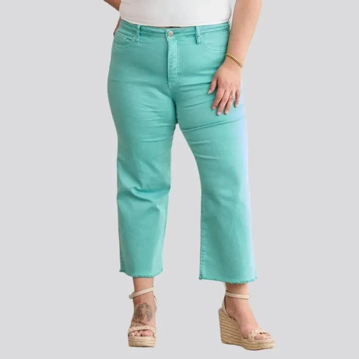 Plus-size women's straight jeans