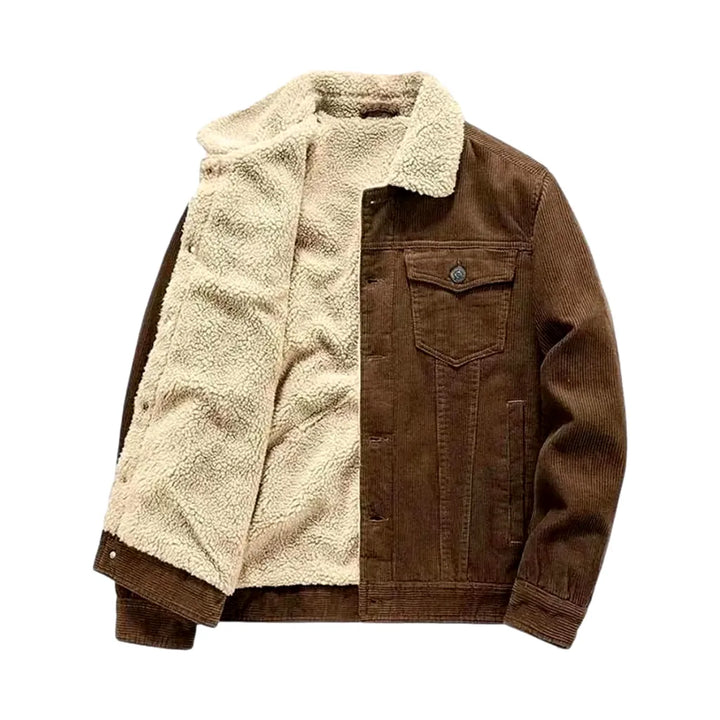 Classic Casual Men's Corduroy Coat - Sand