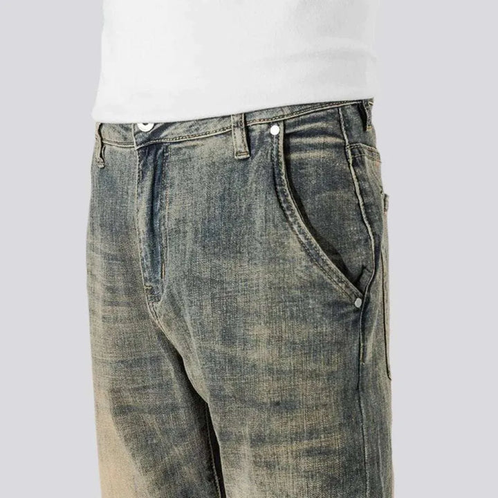 Men's whiskered jeans