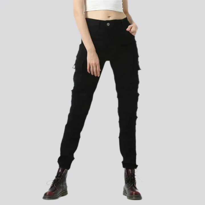 Slim women's motorcycle jeans