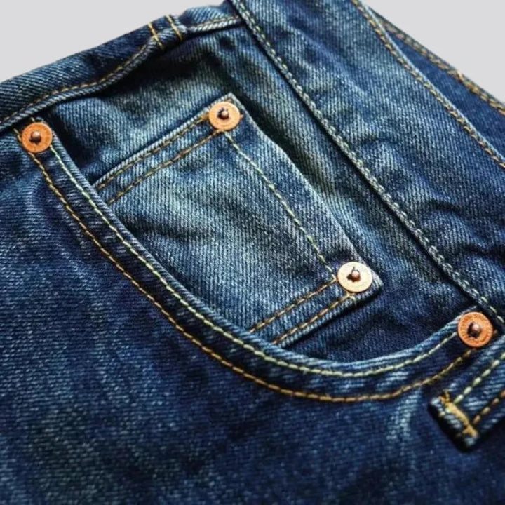 Selvedge high-waist jeans
 for men