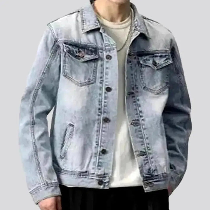 Fashion vintage denim jacket
 for men