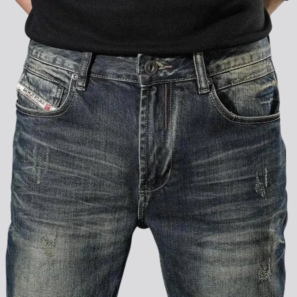 Retro style stretchable jeans for men