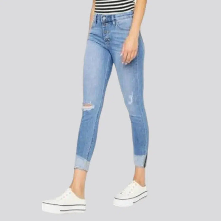 Skinny women's grunge jeans