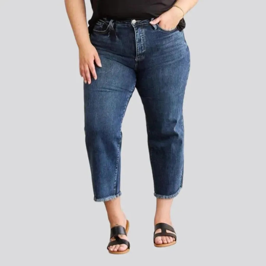 Plus-size dark wash jeans