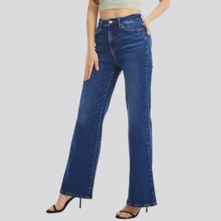 Highly-stretchy dark-wash jeans