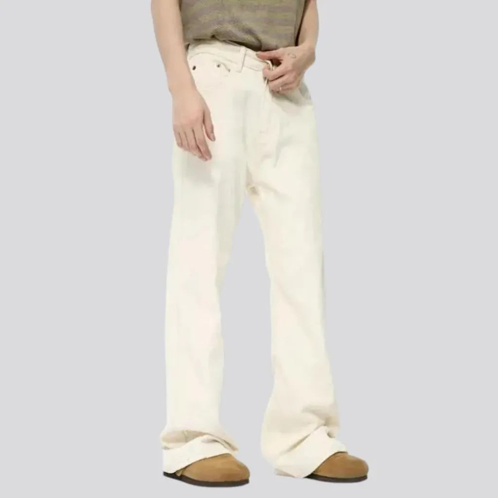 Mid-waist bootcut men's jeans