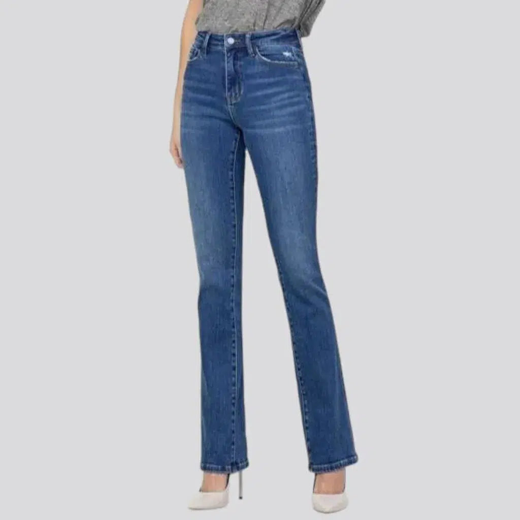 High-waist classic jeans
 for women