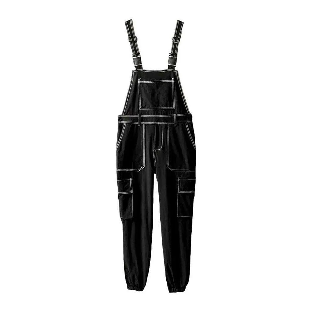 Fashion Denim Dungaree for Men - Black