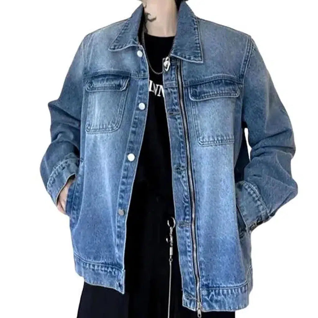 Fashion oversized men's jeans jacket