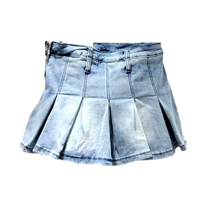 Fashion sanded jean skort
 for ladies