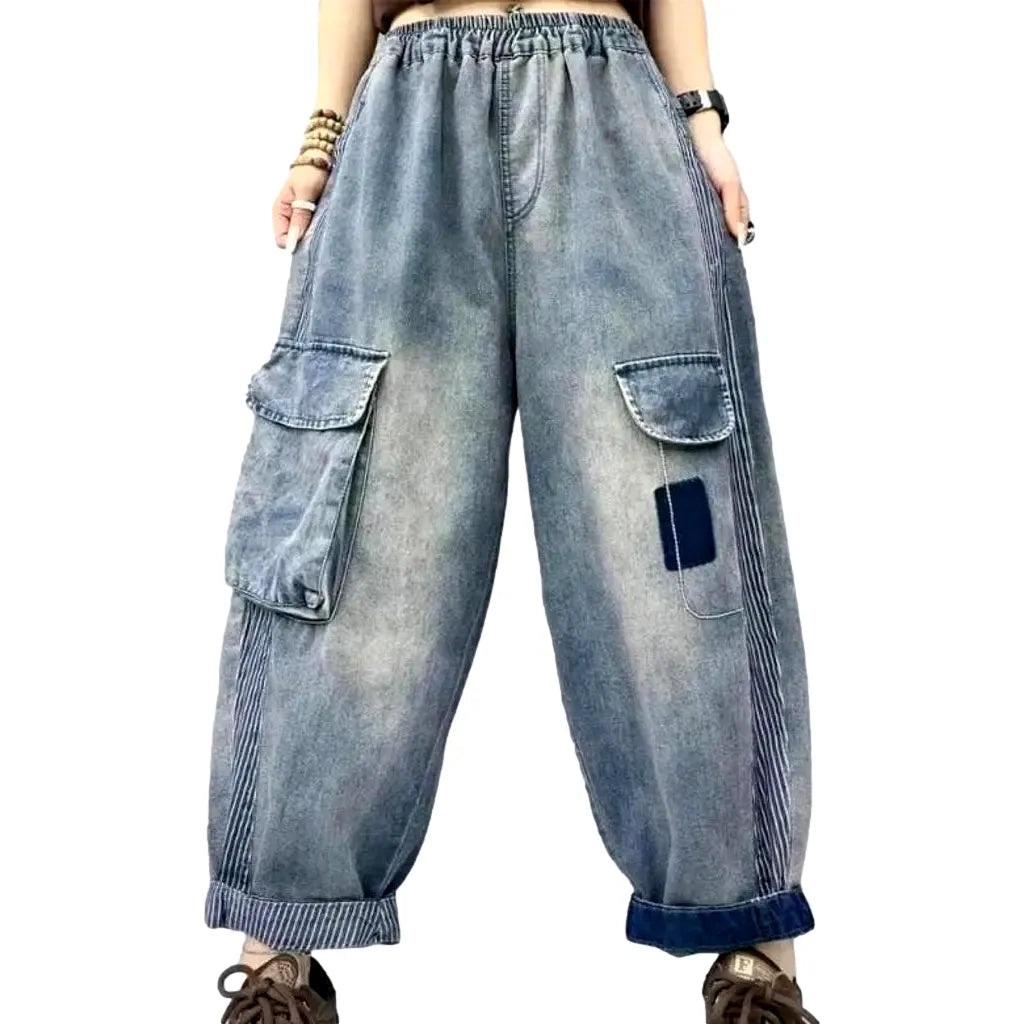 Fashion vintage denim pants
 for women
