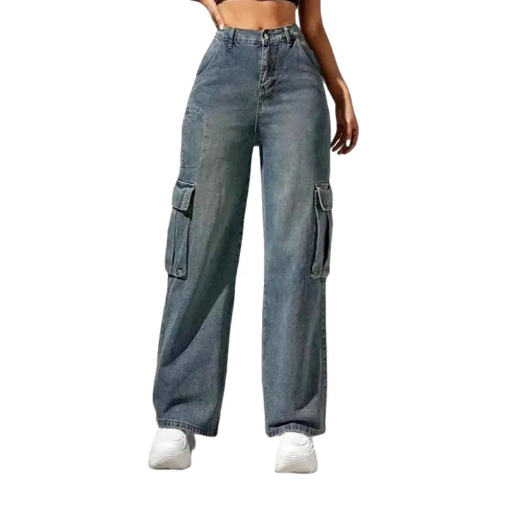 Fashion women's wide-leg jeans