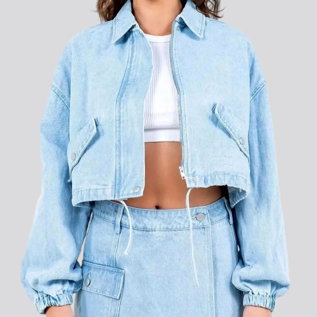 Effortlessly Chic Cropped Denim Jacket for Women | Jeans4you.shop