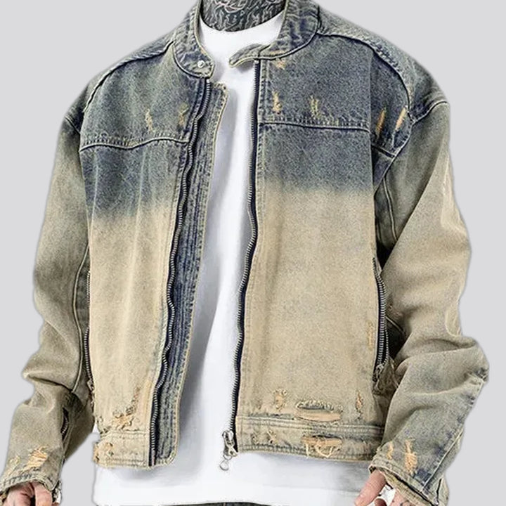 Fashionable Grunge Medium Fit Men's Jeans Jacket | Jeans4you.shop