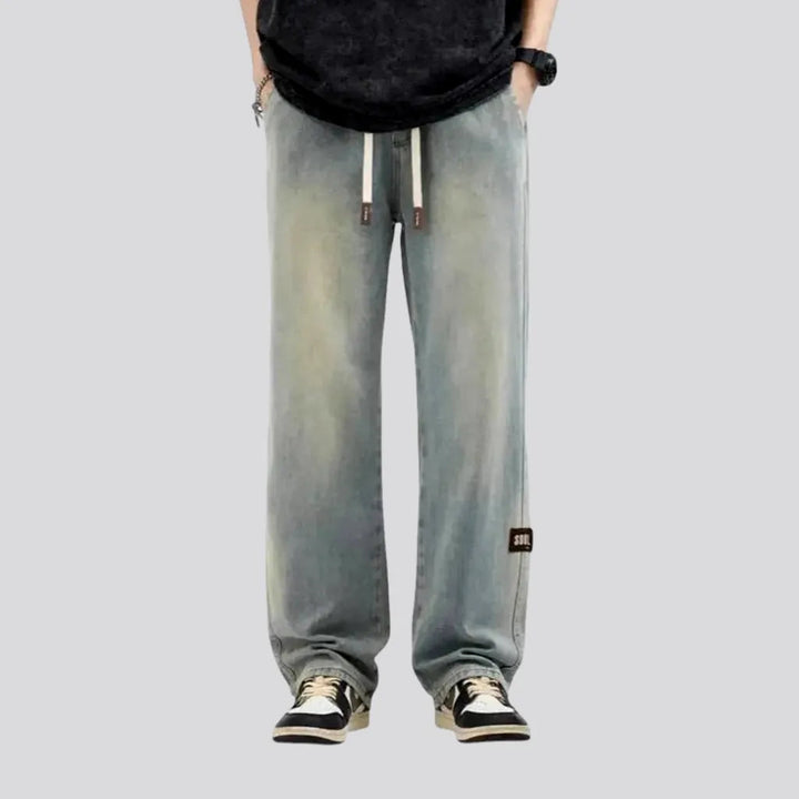 Fashionable Light Retro Men's Denim Joggers | Jeans4you.shop